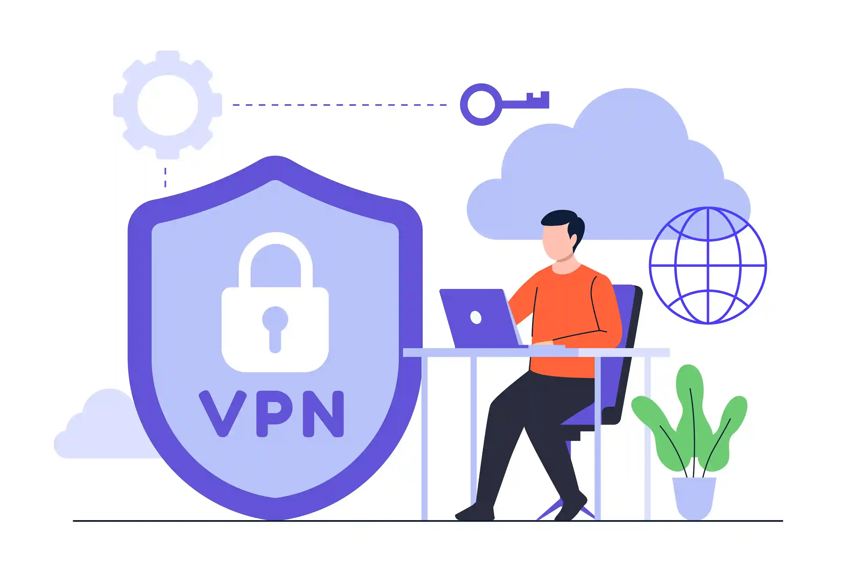 Escudo protegiendo una señal de IPTV, simbolizando la seguridad de una VPN